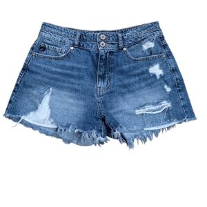 Kancan Distressed 100% Cotton Jean Shorts Size 7/27